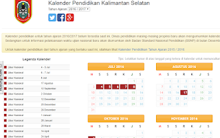 Kalender Pendidikan Tahun Pelajaran 2016/2017 Semua Propinsi Indonesia