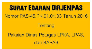 Edaran Dirjen PAS 2016