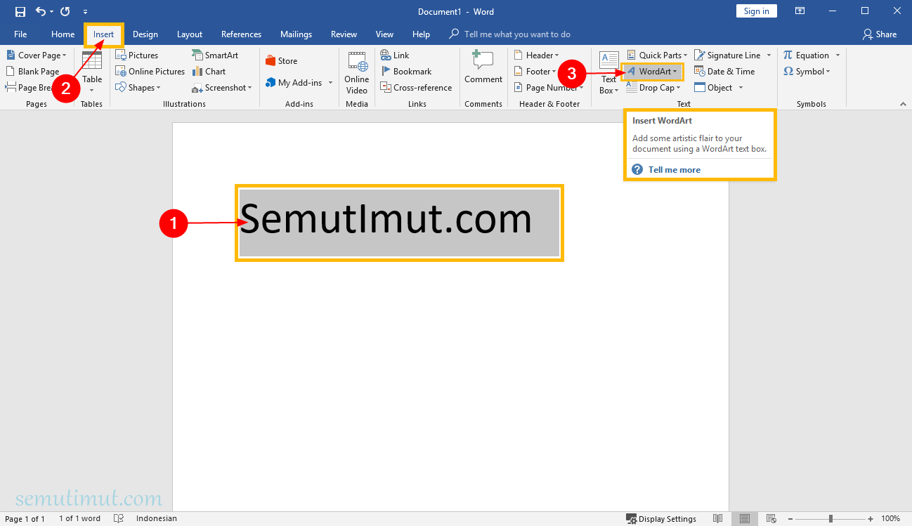 Cara Membuat Tulisan Keren di Microsoft Word (Graffiti ...