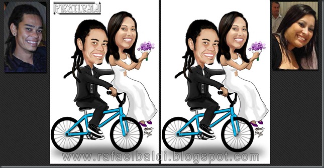 Caricatura-de-Noivinhos-Kety-e-Anderson Caricatura-de-Noivinhos-Kety-e-Anderson