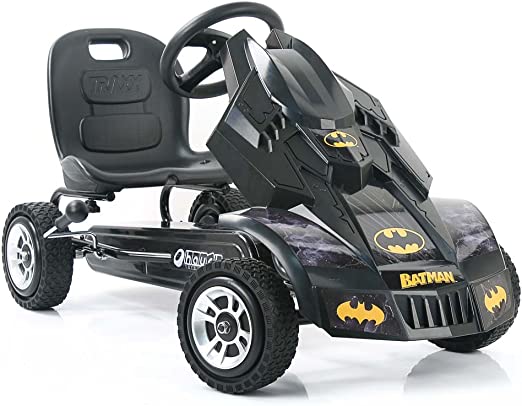 Hauck Batmobile Pedal Go Kart, Superhero Ride-On Batman Vehicle, Kids 4 and Older, Peddle & Patrol the Streets of Gotham just like Batman, Race-Styled Pedals & Rubber Wheels [Amazon Exclusive] , Black