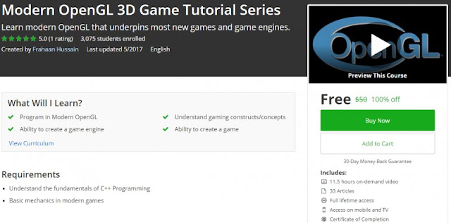 [100% Off] Modern OpenGL 3D Game Tutorial Series| Worth 50$