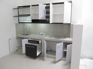 Kitchen Set Putih Hitam Monokrom - Semarang Furniture 