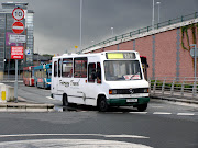 Here 87 (DK09 ELO) arrives at the bus station, with the substantial brick .