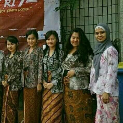 setelan kebaya batik modern