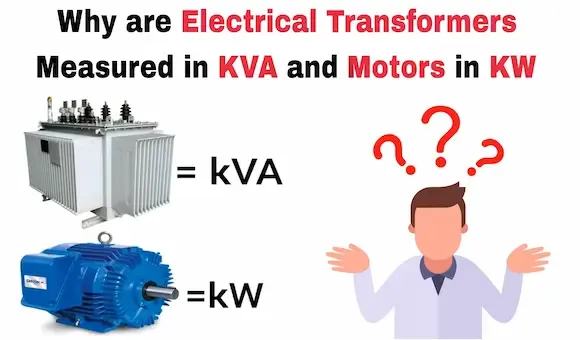 Why are electrical transformers measured in KVA and motors in KW