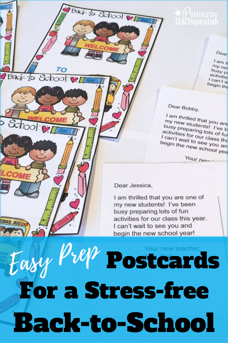 Back To School Wel E Letter And Postcard Primary