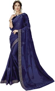 Best Selling Chiffon Embroidered Sarees With Blouse