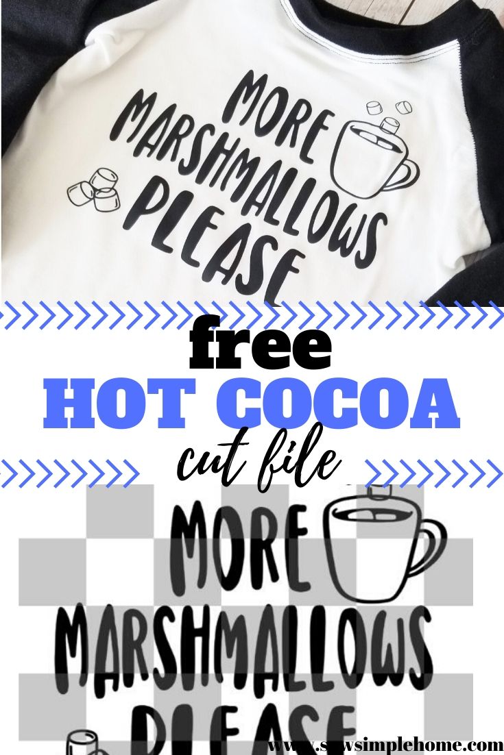 Download Free Holiday Hot Cocoa SVG Cut Files for T-shirts | Sew Simple Home