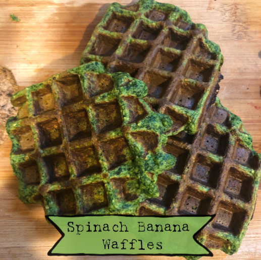 Spinach Banana Waffles