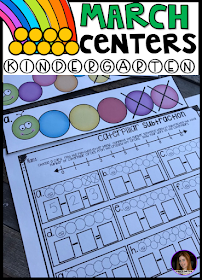 Spring into March Math and Literacy Centers is 248 pages full of fun hands-on math and literacy centers that are perfect for your kindergartners to help build a strong foundation in math, number sense and literacy skills.