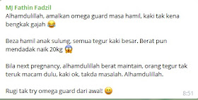 Testimoni Omega Guard Shaklee