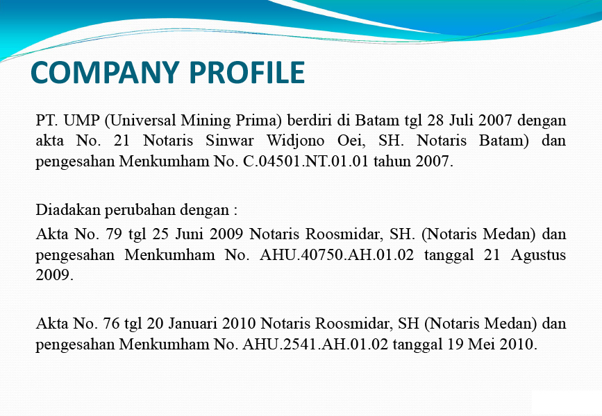 Contoh Company Profile Perusahaan Pertambangan - Printing 