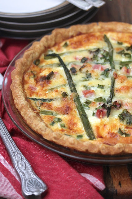 Ham and Asparagus Quiche