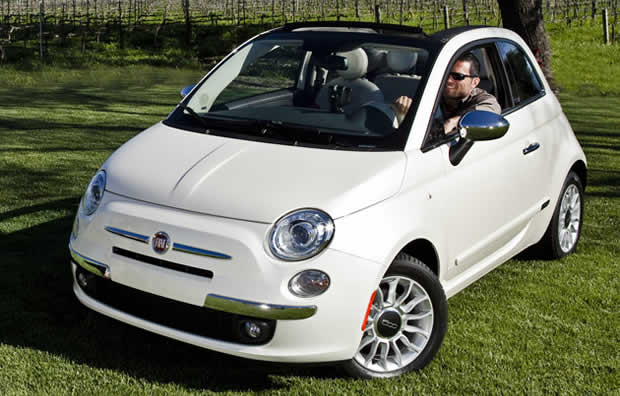 2012 Fiat 500c 2012 Fiat 500c The roof is impressed by the canvas roof 