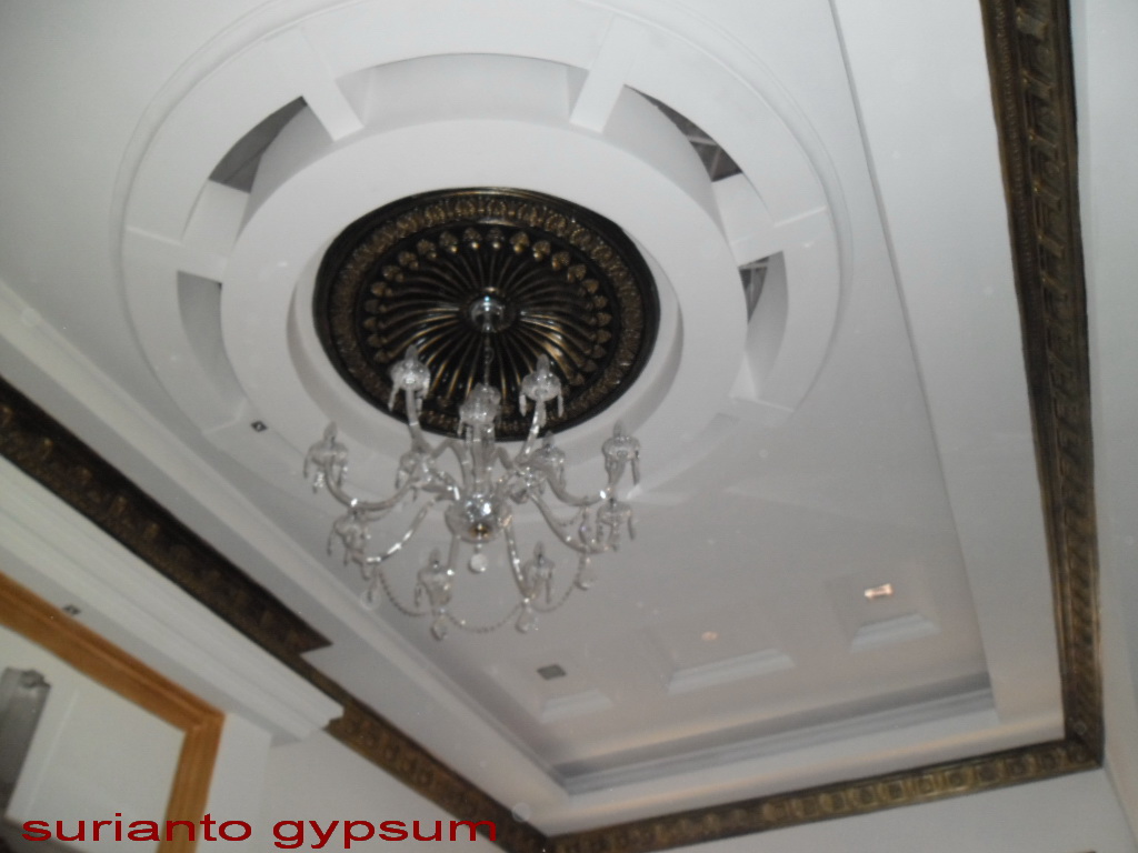 Desain Rangka Plafon Gypsum Interior Minimalis