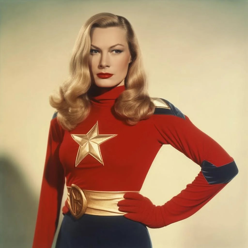 Veronica Lake como a Capitã Marvel