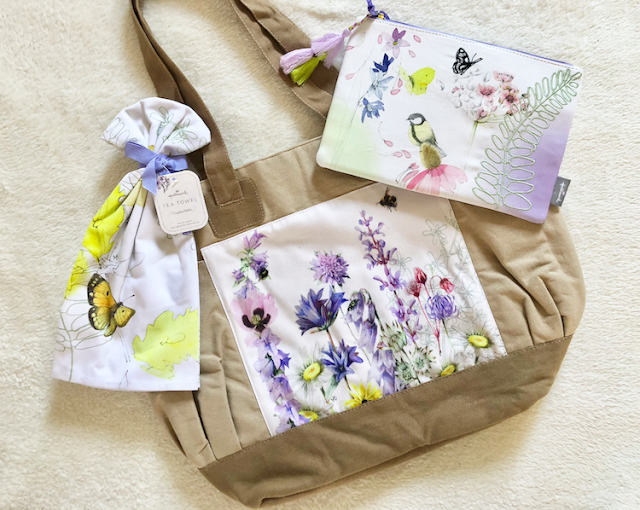 Hallmark Marjolein Bastin Bird, Butterfly and Floral Tea Towel, Accessory Bag and Garden Bag #LoveHallmarkCA