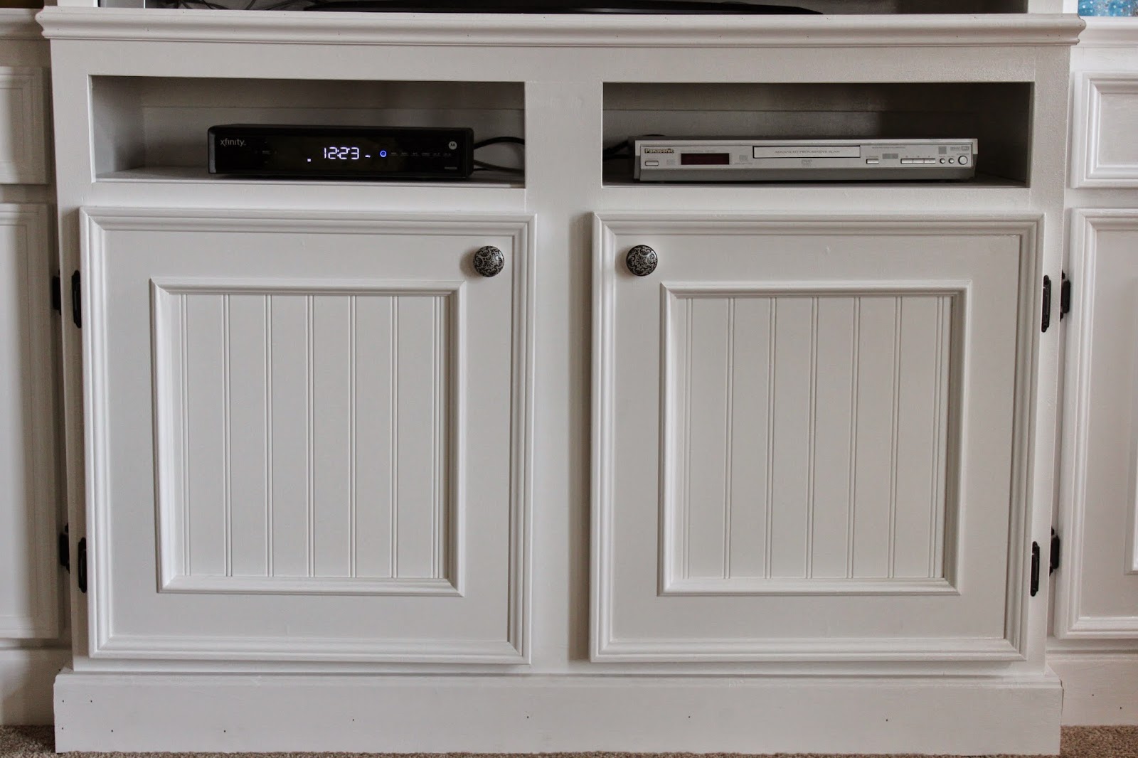  used as backing on open shelving and front inserts of cabinet doors