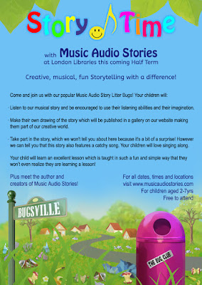 Music Audio stories at London Libraries flyer image