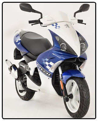 2012 Peugeot Jet Ctech Scooter In Blue/Black Color And Side View Picture, scooter insurance, 2012 scooter, new scooter