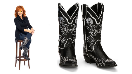 Reba McEntire’s Favorite Black & White Cowgirl Boot