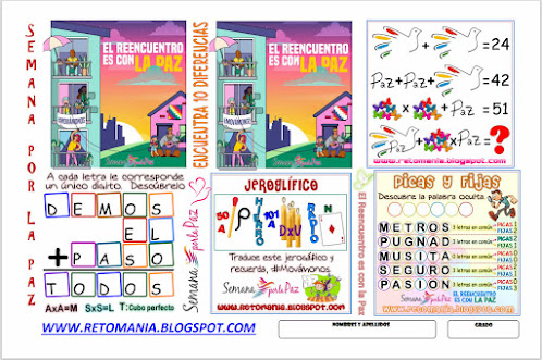 Las diferencias, Encuentra las diferencias, Alfamética, Criptoaritmética, Criptograma, Criptosuma, Jeroglífico, Descubre la palabra, Encuentra la Palabra, La palabra escondida, Retos matemáticos, Desafíos matemáticos, Problemas matemáticos, Picas y Fijas