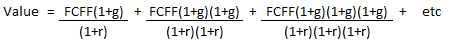 Valuation formula