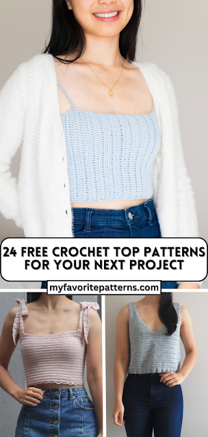 Easy Crochet Crop Top with Tie Straps