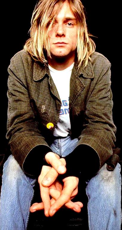 Foto de Kurt Cobain sentado