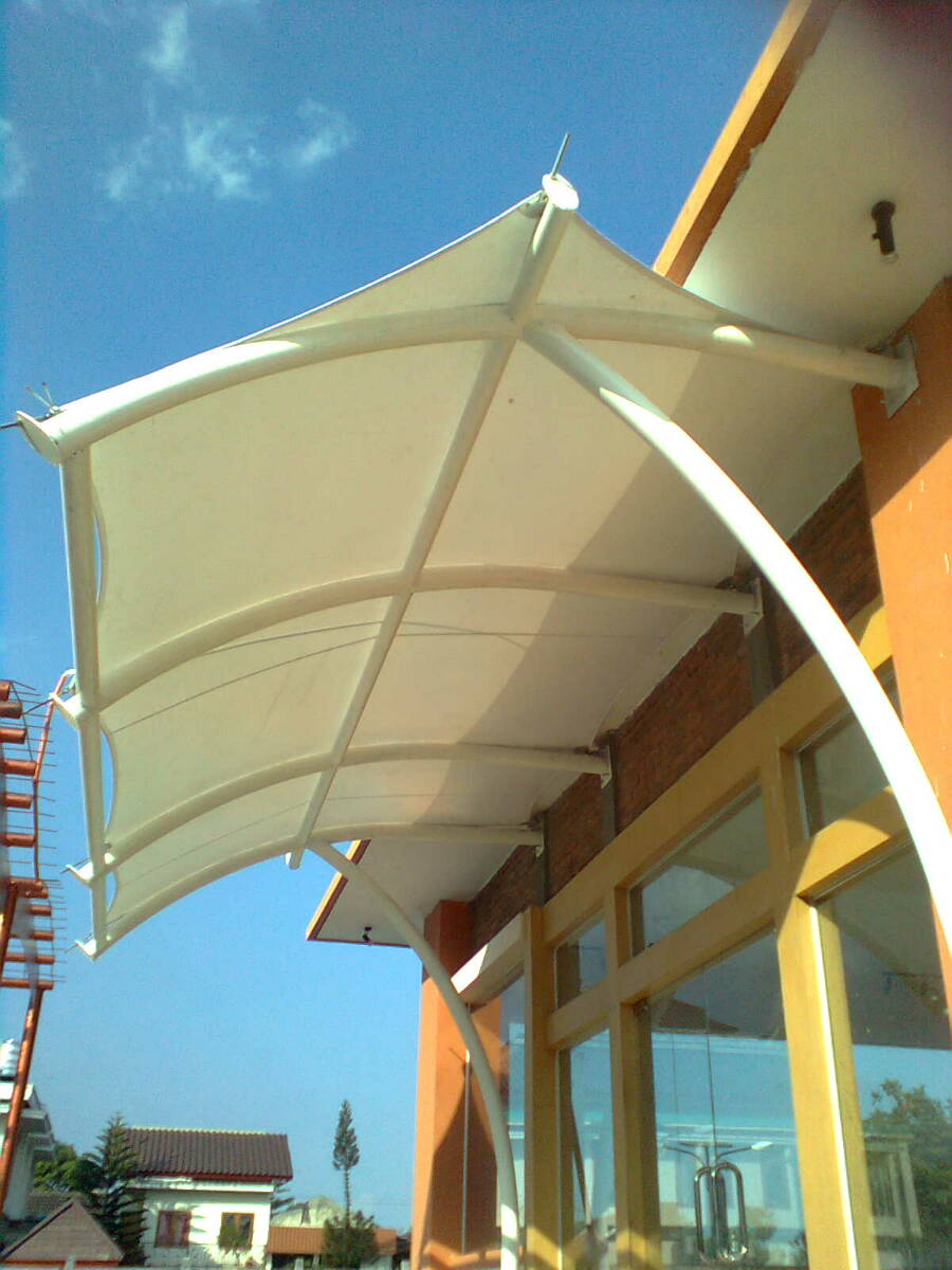 Tenda kanopi mengunankan membrane dan atap tenda membrane 