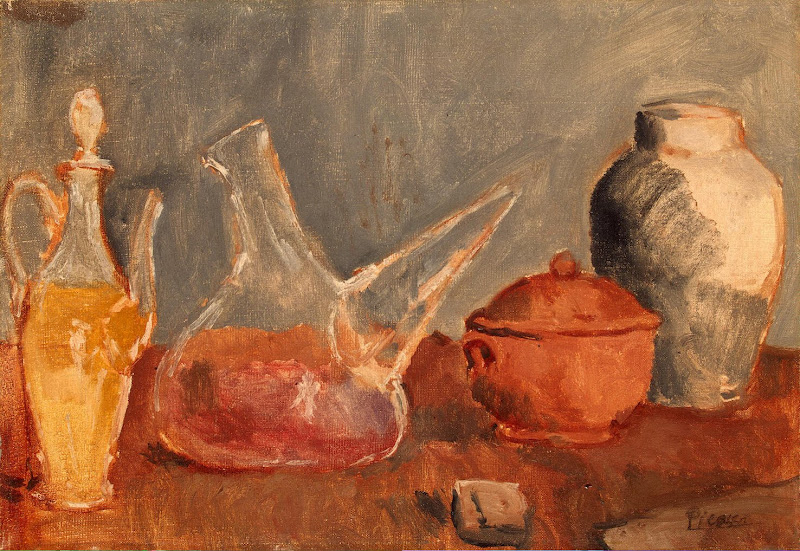 Glass Vessels by Pablo Picasso - Still Life Paintings from Hermitage Museum