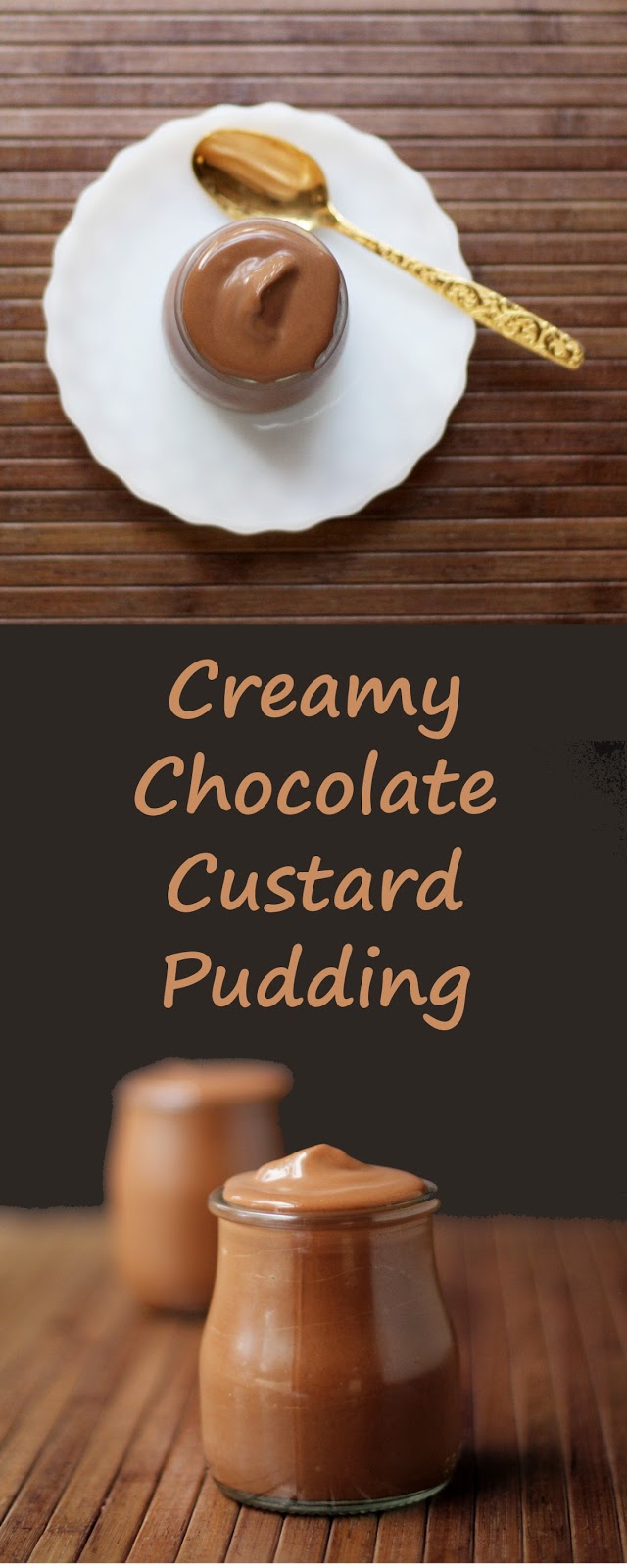 Chocolate custard pudding - the ultimate comfort food dessert.