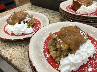 Homemade Apple Cake with Homemade Caramel Apple Topping