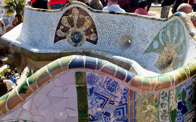 detalles decorativos Parque Güell en Barcelona