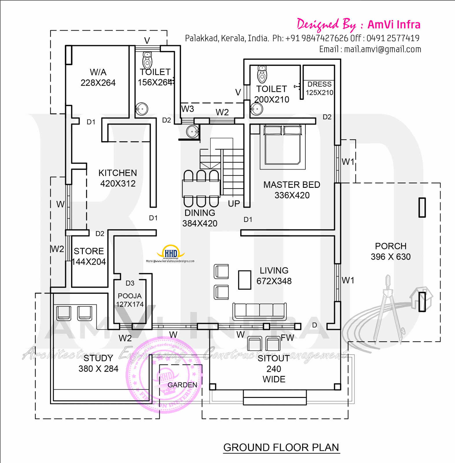  Elevation  and floor  plan  of contemporary  home  Home  