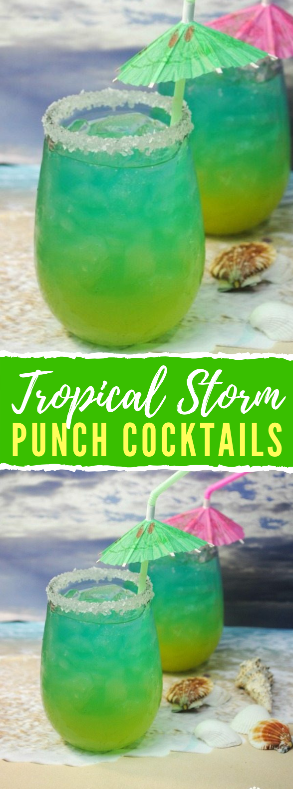 RUM COCKTAILS: TROPICAL STORM PUNCH #drinks #summertime