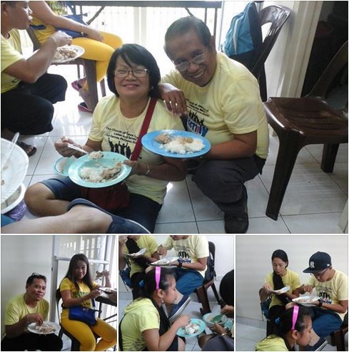 Happy Family Eating Lunch Together