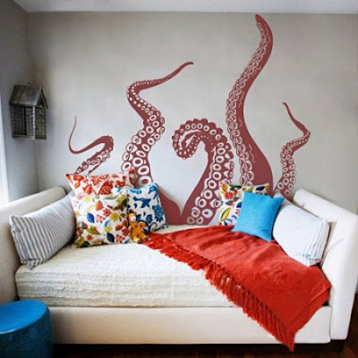 Gambar motif stiker dinding kamar tidur terbaru