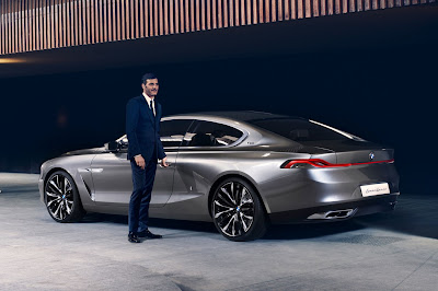 BMW Pininfarina Gran Lusso Coupe Concept left rear view with driver