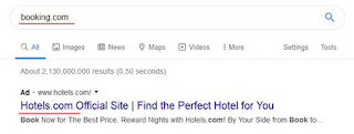 Screenshot - Search result for booking.com