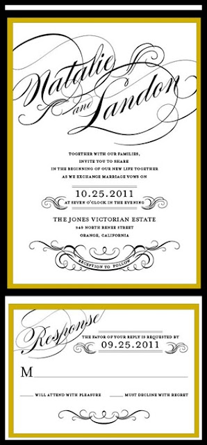 couture vintage wedding invitations