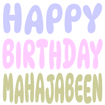 Happy Birthday Mahajabeen (Sticker)