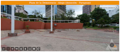 Imagen de la Plaza de la Democracia - Abajo (Asunción - Paraguay)