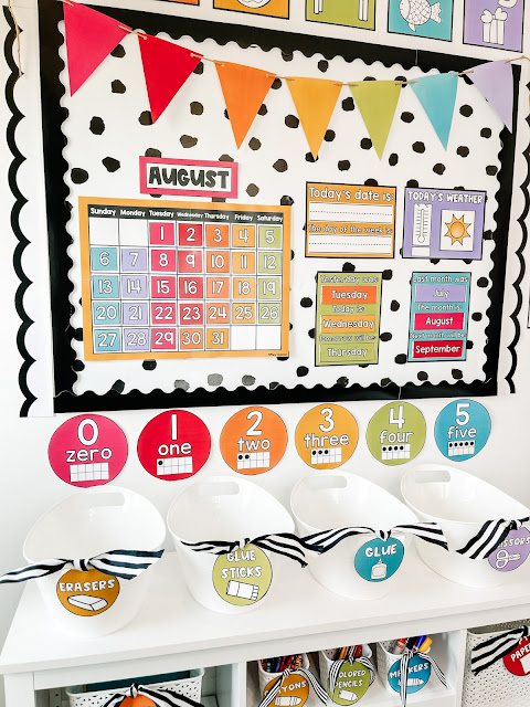 Looking through classroom decor themes? Check out this simple, modern decor resource, perfect for elementary, middle, or even high school classrooms! This fun rainbow look with a touch of modern and pop music is perfect for your classroom! The Modern Pop of Color Classroom Decor will make your classroom feel happy, fun, clean, and organized. This bundle of modern classroom decor would pair perfectly with black and white decor or any colors you already have. Click the picture to see all the pieces included! #classroomdecor #modernclassroom