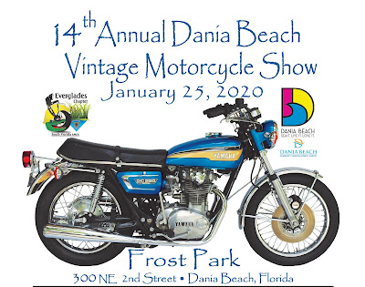 Dania Beach Vintage Motorcycle Show poster.