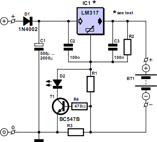 Simple NiCd Battery Charger | Xtreme Circuits