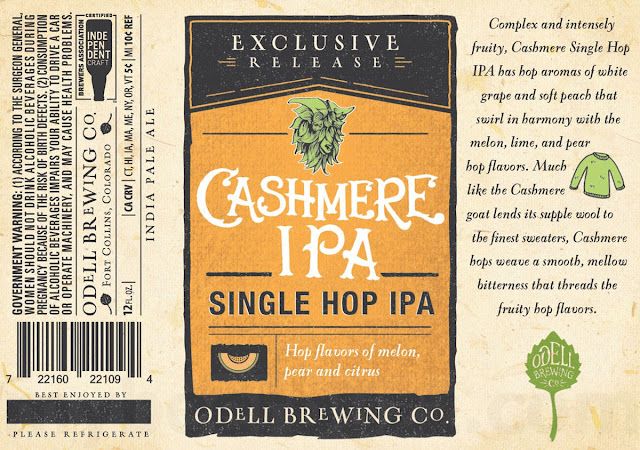 Odell Cashmere IPA Single Hop IPA 2019 Exclusive Release