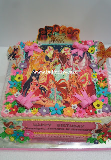 Beyblade Birthday Cake on Butterfly Cake  Winx Club Enchantix Cake