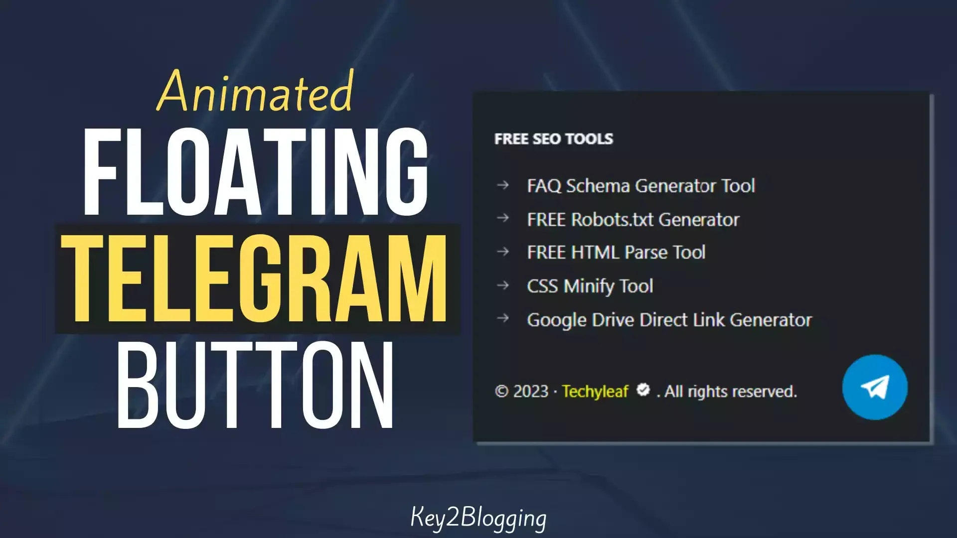 How to Add an Animated Floating Telegram Button In Blogger & WordPress